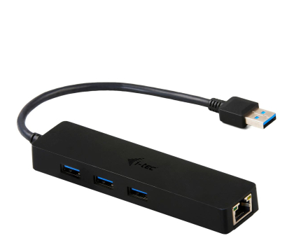 Hub USB I-TEC USB 3.0 Slim LAN HUB 3x USB 3.0 RJ-45 10/100/1000 Mb/s U3GL3SLIM